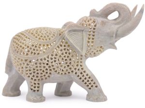 Hand Crafted Elephant Stone Statue