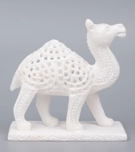 Hand Crafted Marble Camel Statue