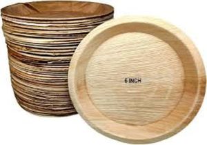 6 Inch Round Disposable Areca Palm Leaf Plates
