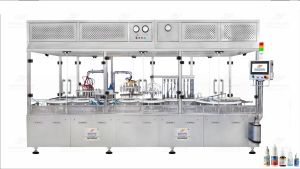 Automatic 3-Piece Eye/Ear Drop Filling, Plugging and Capping Machine