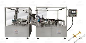 Automatic Pre-Filled Syringe Plunger Rod Insertion and Labelling Machine