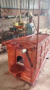 AJ13B-MULTI Purpose Wooden Massage Table +Shirodhara Stand  Cum Steam Bath Laying