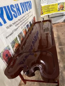 AJ24D-FIBER (FRP) Massage Table  WITH Metal Stand Fixed Type