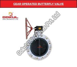 PP Gear Operated Butterfly Valve