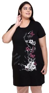 Black Women Longline T-Shirt
