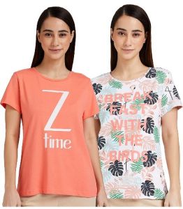 Printed Women Round Neck T-Shirt