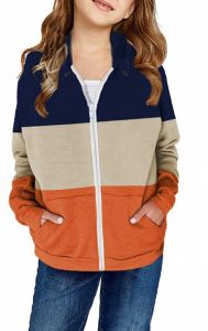 Women Long Sleeve Zip-Up Hoodie Jacket