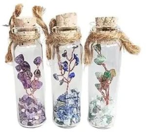 3 Inch Mini Gemstone Tree in Glass Bottle