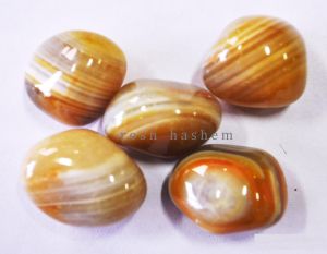 Banded Agate Yellow Tumbled Stone
