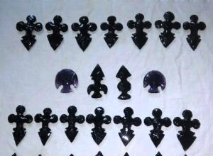 Black Hand Knapped Obsidian Arrowheads