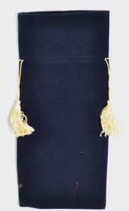 Blue Velvet Drawstring Bag