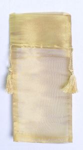 Brown Organza Wine Bag