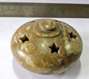 Brown Soapstone Potpourri Box