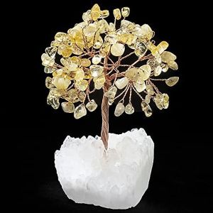 Citrine Crystal Money Tree with Mineral Base