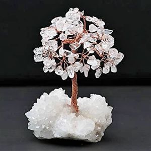 Clear Quartz Crystal Tree with Mineral Base