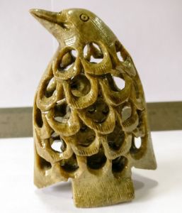 Handcrafted Penguin Soapstone Sculpture