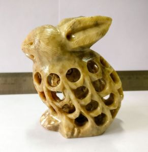Handcrafted Rabbit Soapstone Sculpture