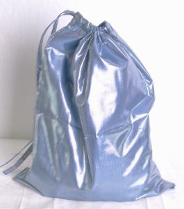 Metalized Fabric Drawstring Shoe Bag