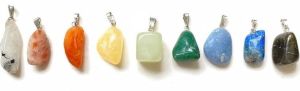 Multicolor Tumbled Stone Pendant