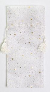 White Organza Wine Bag