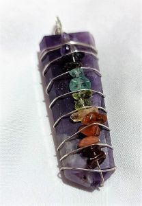 Wire Wrapped Amethyst Pendant
