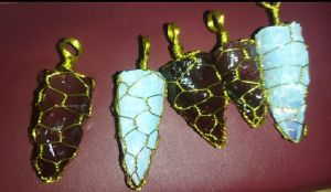 Wire Wrapped Arrowhead Pendant