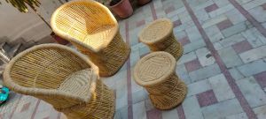 Bamboo Chair Table Set