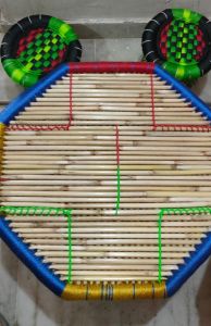 Bamboo Stool Table Set