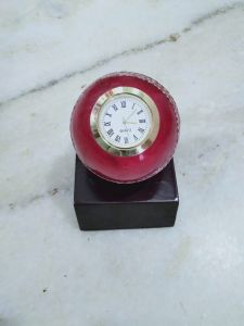 Cricket Ball Table Clock