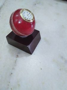 Cricket Ball Table Clock