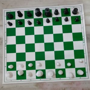 Green & White Chess Board