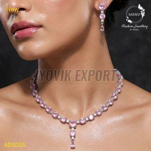 Fancy Diamond Necklace Set