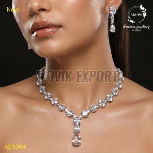 Modern Diamond Necklace Set