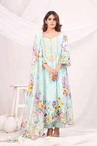 Ladies Printed Kurti Pant Set