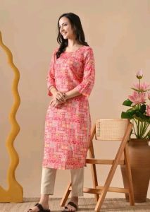 Ladies Printed Rayon Shorts Kurta