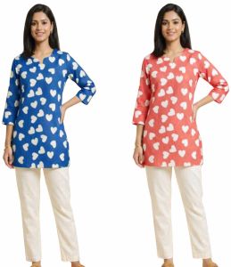 Ladies Rayon Kurti Set