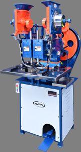 Double Head Eyelet Punching Machine