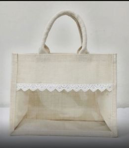 White Jute Gift Hamper Bag