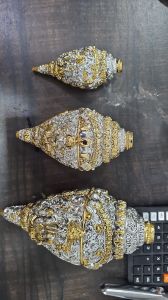 Gold AND Silver Plated Ganesh Shankh