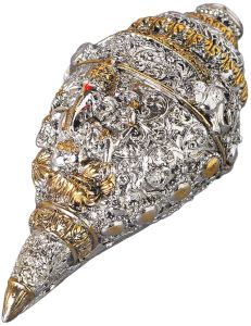 Gold AND Silver Plated Ganesh Shankh