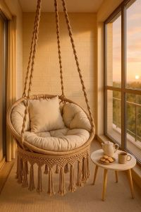 Ceiling Hanging Macrame Swing