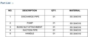 Hand Operated Barrel Pump