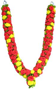 45cm Artificial Red Yellow Rose Artificial Garland