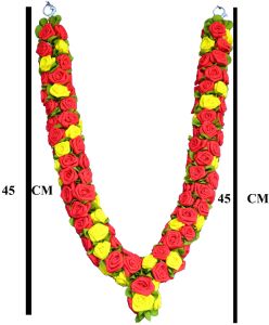 45cm Artificial Red Yellow Rose Artificial Garland