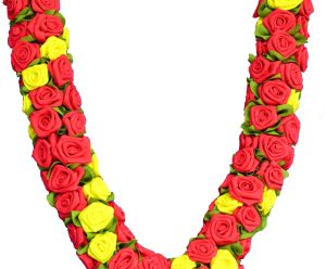 45cm Artificial Red Yellow Rose Artificial Garland
