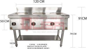 Cb 43 Quba 15KW Triple Burner Commercial Induction Cooker 5KW*3