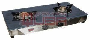 Quba 2 Burner Blue Designer Toughened Glass Gas Stove