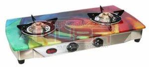 Quba 2 Burner Digital Printed Glass Top Gas Stove