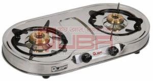 Quba 2 Burner Round Stainless Steel LPG Gas Stove