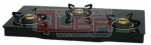 Quba 3 Burner Black Toughened Glass Gas Stove